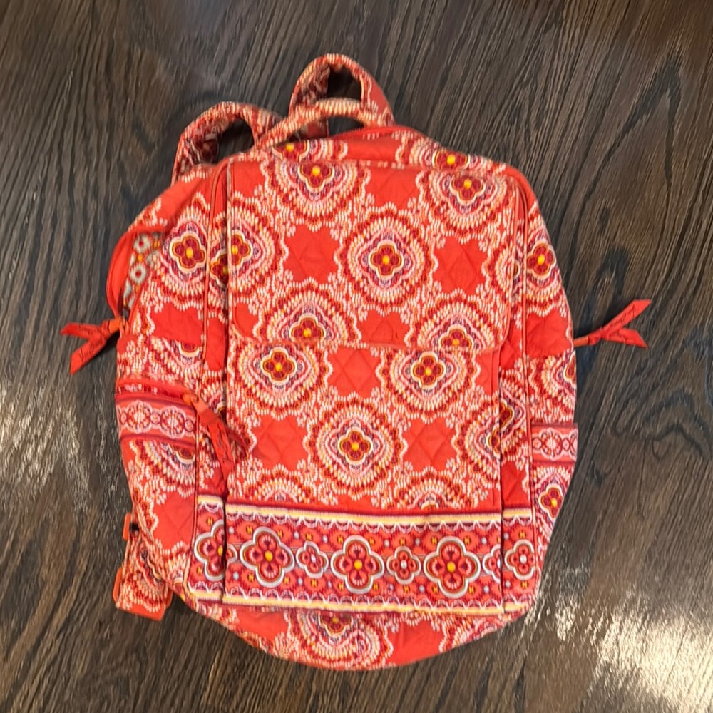Vera Bradley Red and Pink Geometric Backpack
